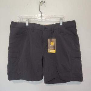 Carhartt Straight Fit Cargo Shorts in Dark Gray with Tag